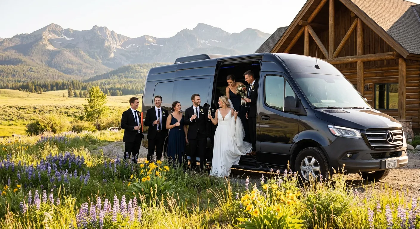 Elegant wedding celebration with guests